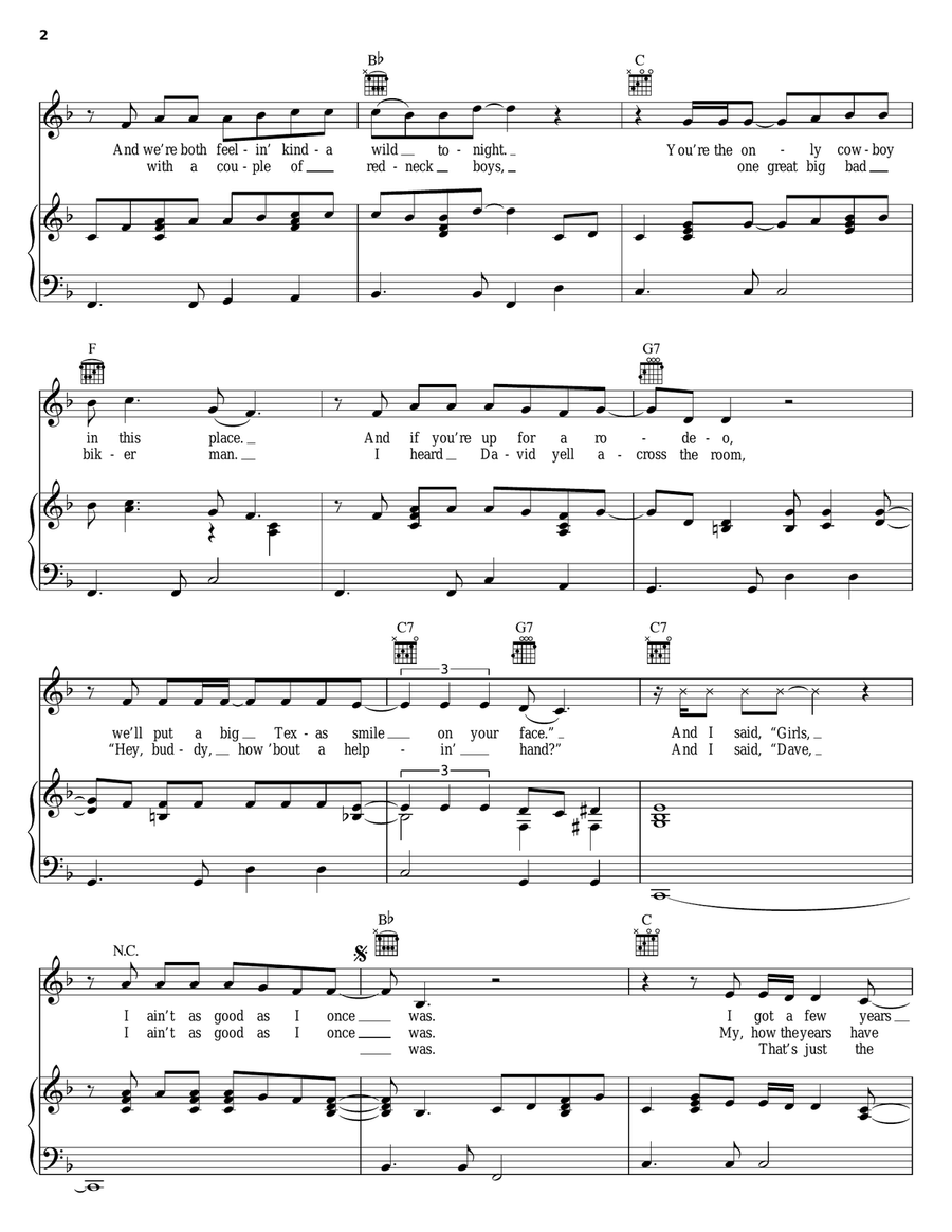 As Good As I Once Was As Good As I Once Was Piano, Vocal, Guitar scores gallery preview page 2