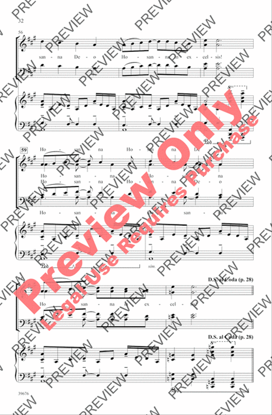 Missa Festiva Missa Festiva 4-Part scores gallery preview page 35