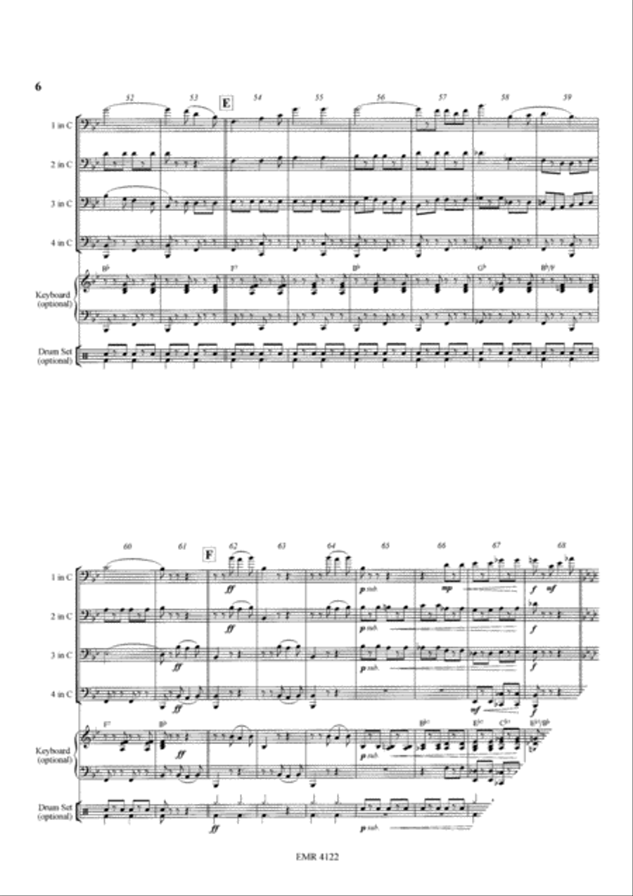 Sousa Medley Sousa Medley Trombone Quartet scores gallery preview page 6