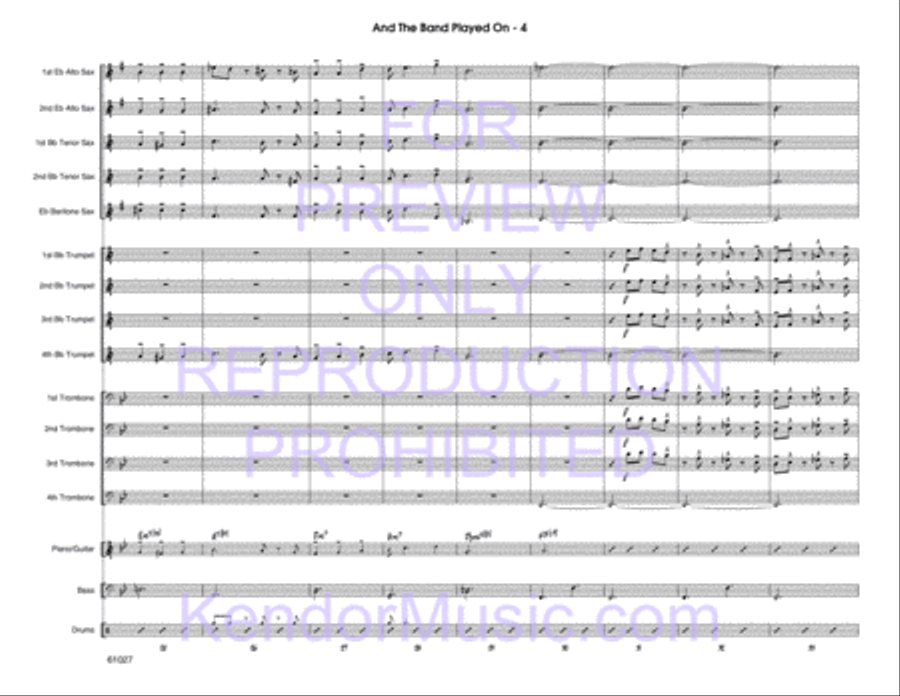 And The Band Played On Jazz Ensemble scores gallery preview page 5