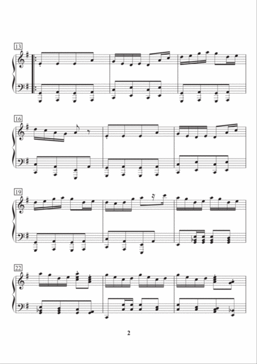 Volkslied Piano Solo scores gallery preview page 3