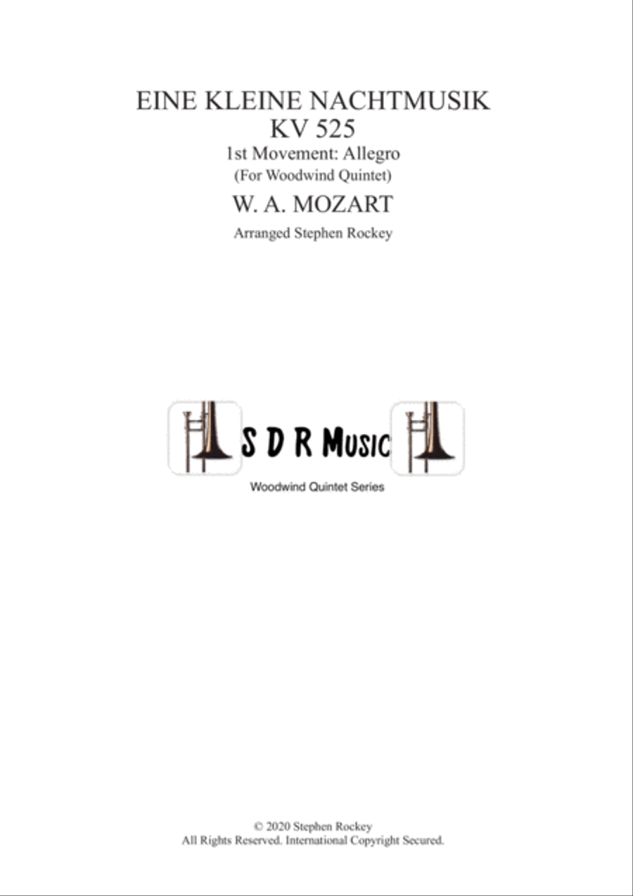 Eine Kleine Nacht Musik 1st Movement Allegro for Woodwind Quintet Woodwind Quintet scores gallery preview page 1