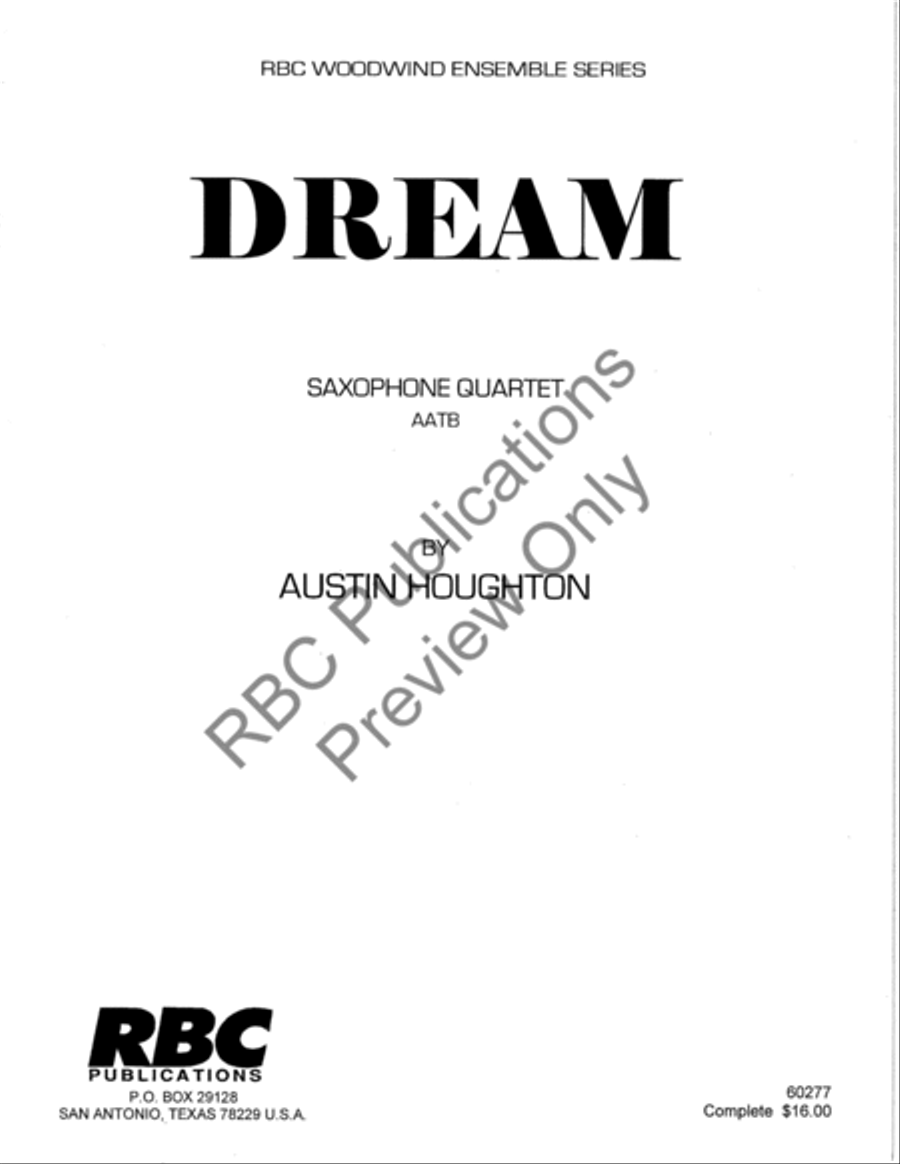 Dream Saxophone Quartet Dream Saxophone Quartet Saxophone Quartet scores gallery preview page 2