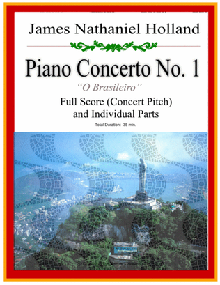 Jazz Brazilian Piano Concerto No 1 in Three Movements (Full Score and Individual Parts)