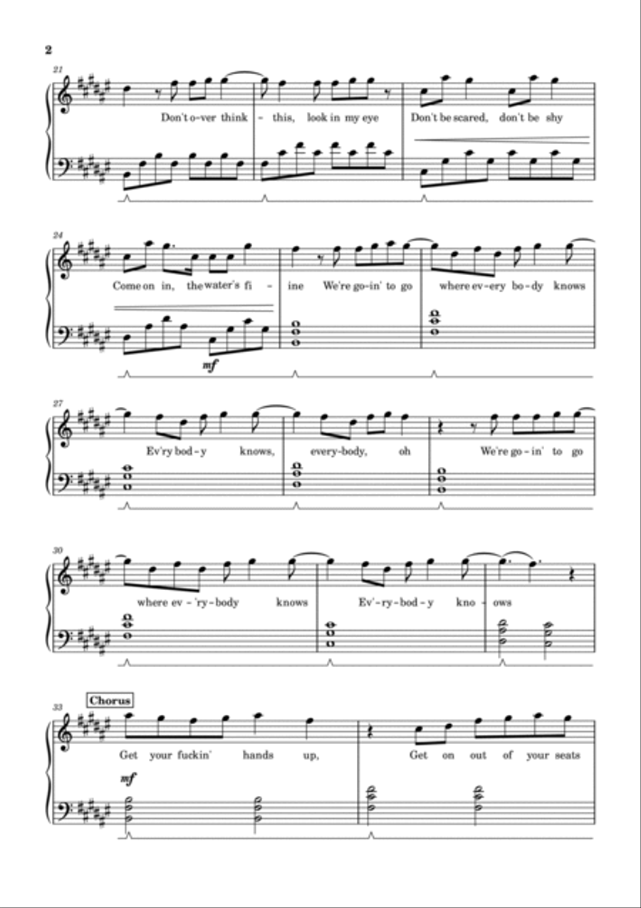 All Eyes On Me Piano Solo scores gallery preview page 2