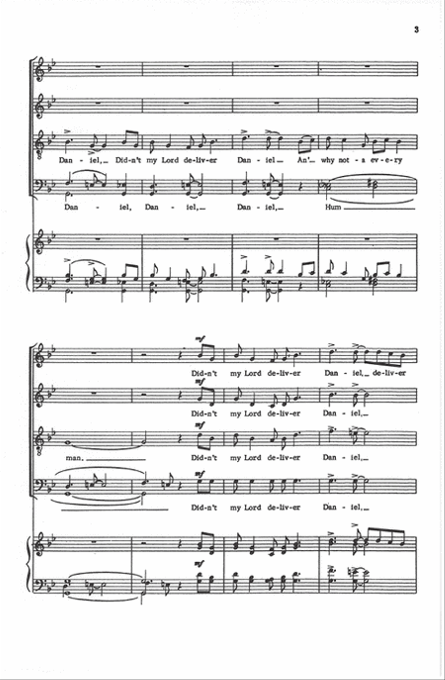 Didn't My Lord Deliver Daniel - SATB divisi Divisi scores gallery preview page 3