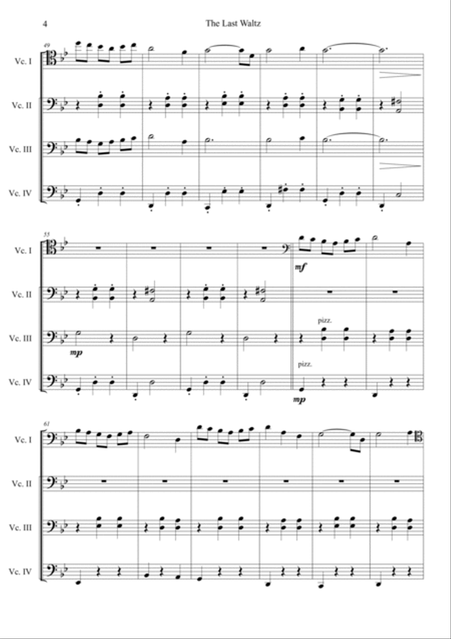 The Last Waltz (Oldboy OST) Cello scores gallery preview page 4