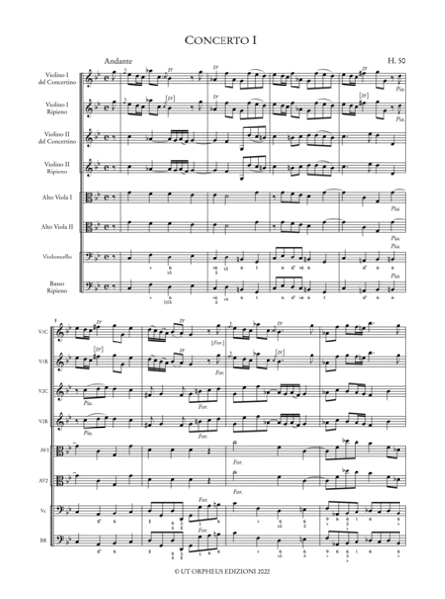 6 Concertos Op. 2 (1732; Revised, 1751) (H. 50-55). Critical Edition Orchestra scores gallery preview page 2