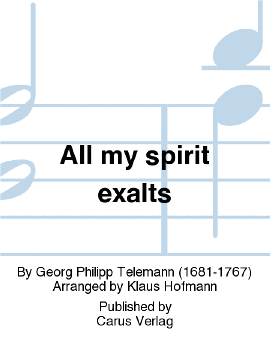 All my spirit exalts (With my spirit I praise the Lord) Orchestra scores gallery preview page 1