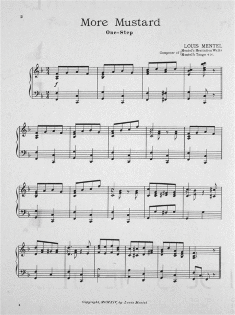 More Mustard (Plus Moutarde) One-Step Piano Solo scores gallery preview page 2