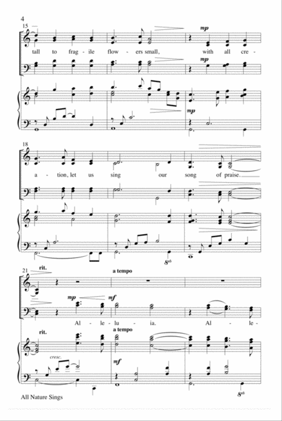 All Nature Sings-SATB 4-Part scores gallery preview page 4