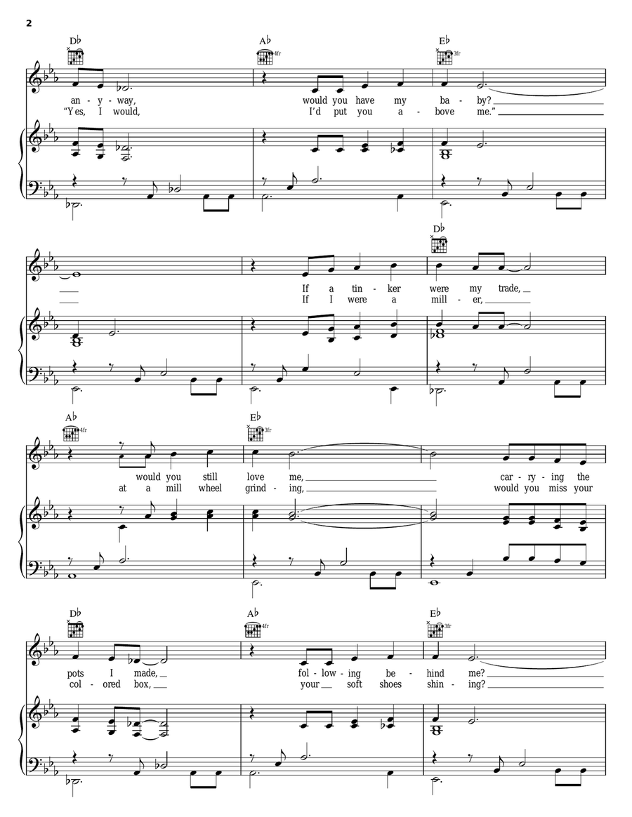If I Were A Carpenter Piano, Vocal, Guitar scores gallery preview page 2