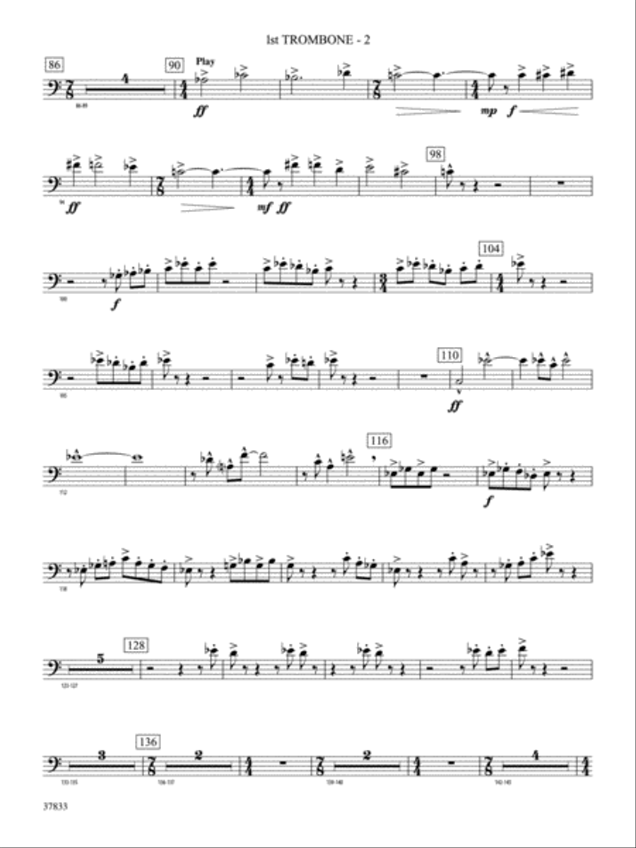 Symphonic Essay: 1st Trombone Concert Band scores gallery preview page 2