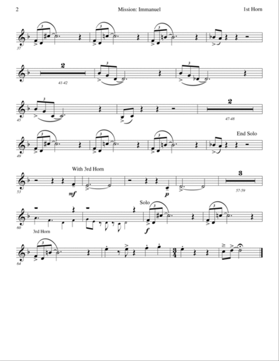 Mission: Impossible Theme from the Paramount Television Series MISSION: IMPOSSIBLE Brass Quartet scores gallery preview page 6