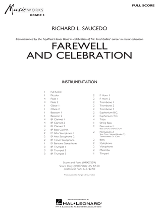 Book cover for Farewell and Celebration - Conductor Score (Full Score)