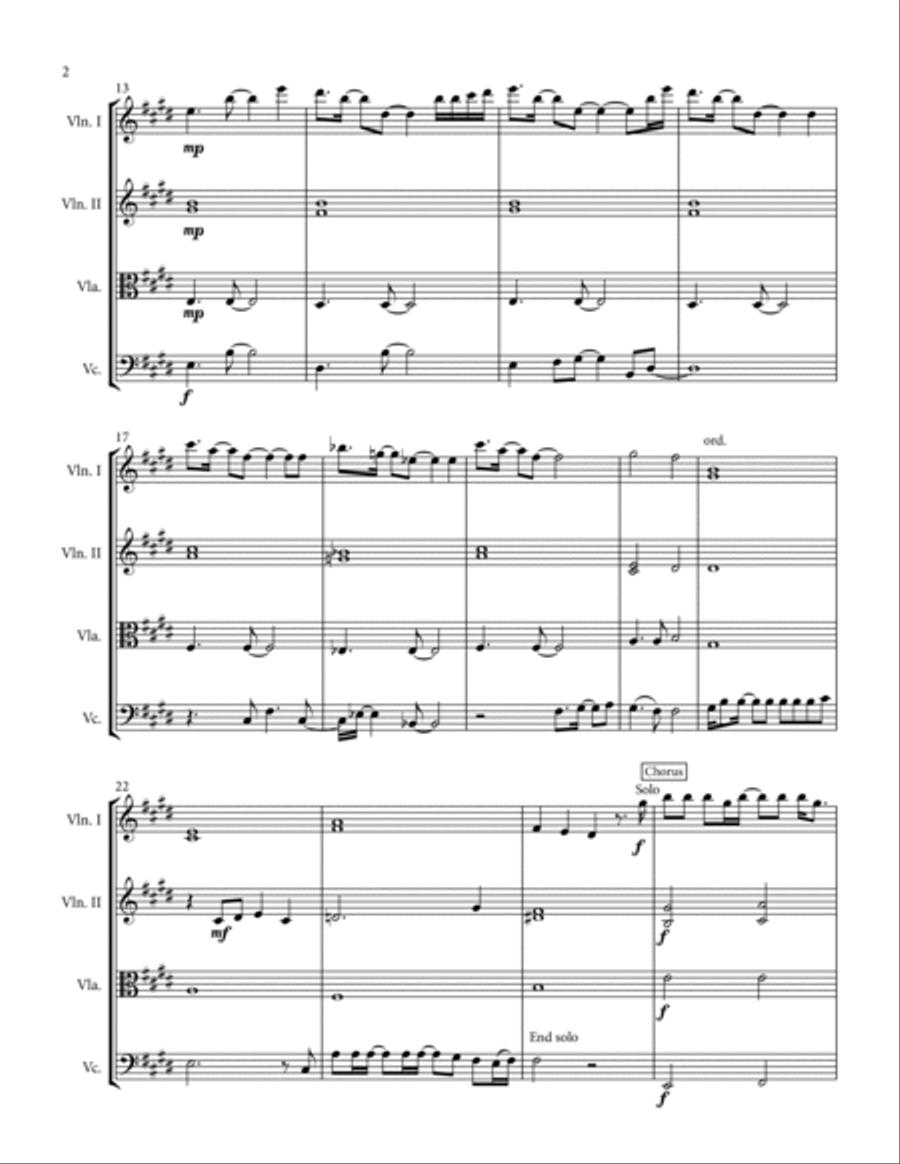 Believe String Quartet scores gallery preview page 4