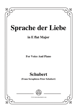 Schubert-Sprache der Liebe,Op.115 No.3,in E flat Major,for Voice&Piano