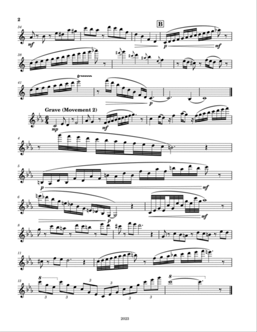 Violin Sonata No. 1 Violin Solo scores gallery preview page 2