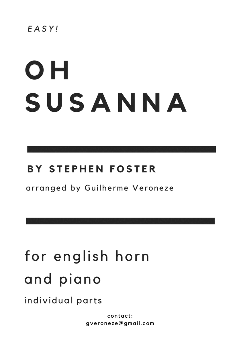Oh Susanna (English Horn + piano) image number null