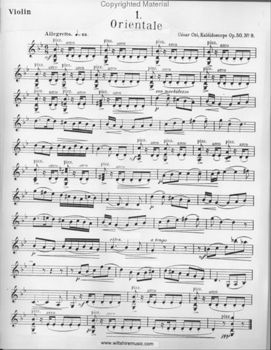 Eight Pieces from Kaleidoscope Violin Solo scores gallery preview page 2