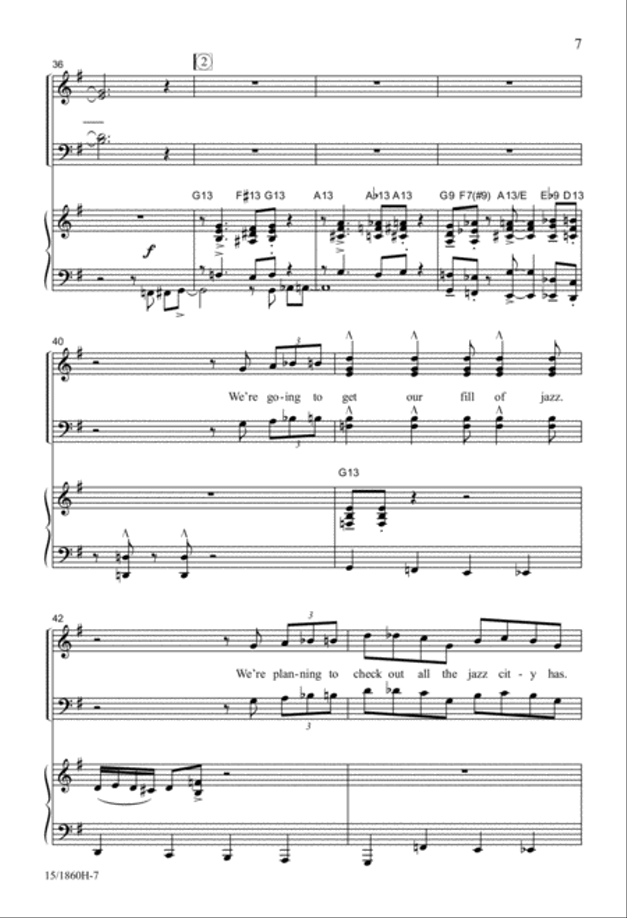 City of Jazz 4-Part scores gallery preview page 7