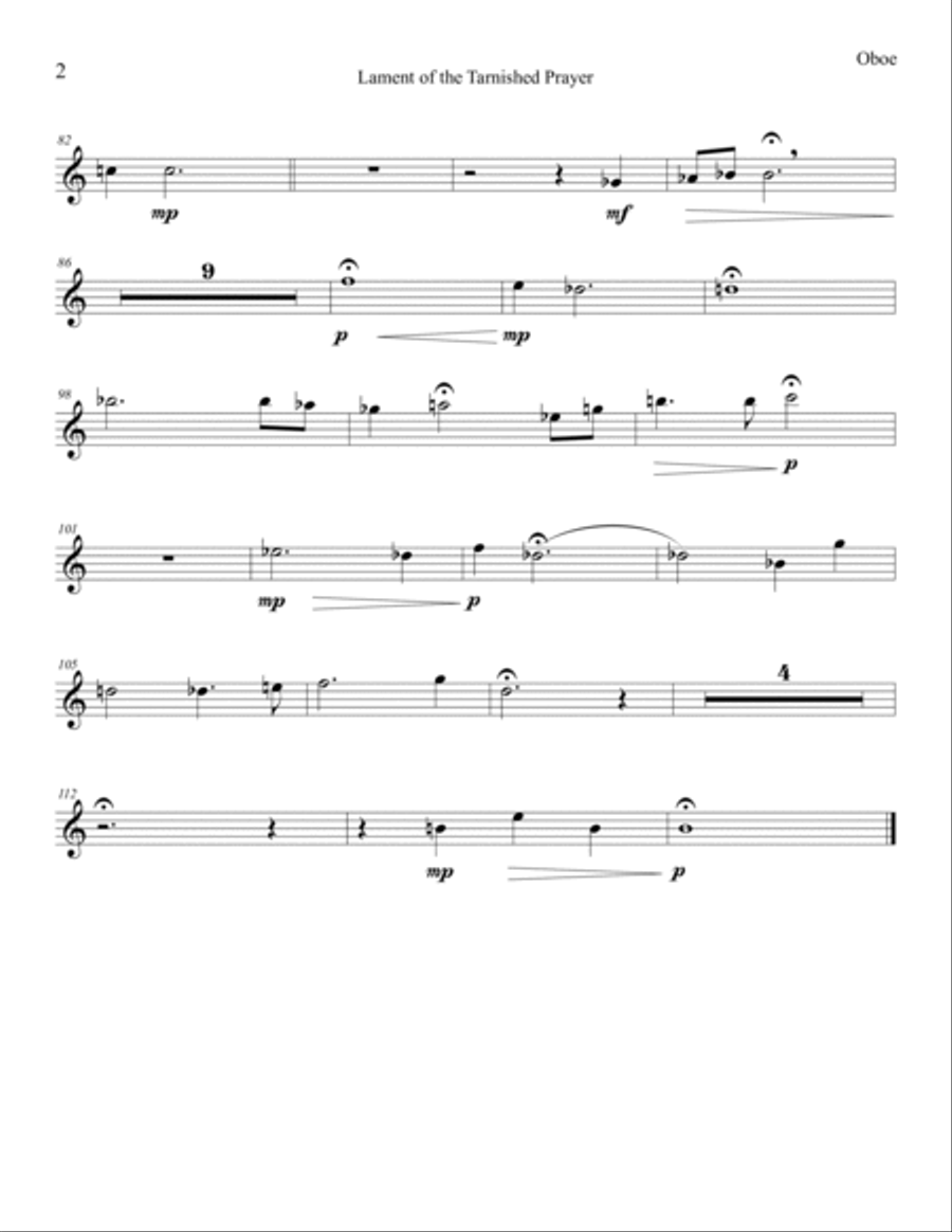 Lament of the Tarnished Prayer Small Ensemble scores gallery preview page 6