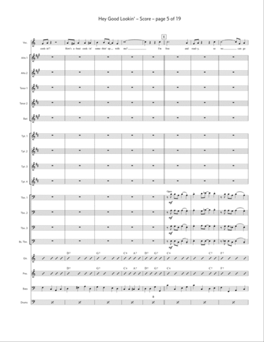 Hey, Good Lookin' Jazz Ensemble scores gallery preview page 5