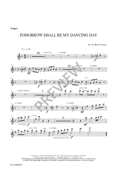 Tomorrow Shall Be My Dancing Day - Instrument edition