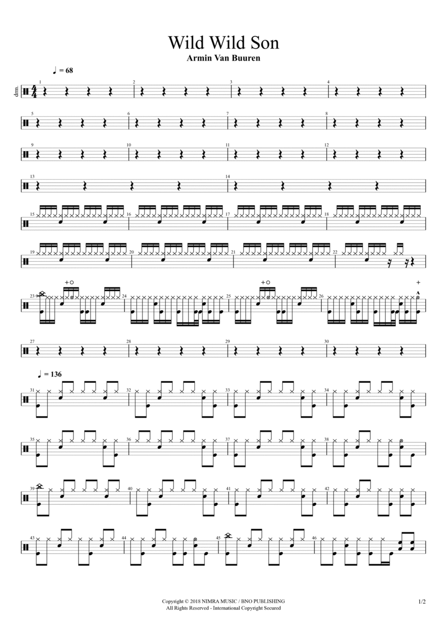 Wild Wild Son Drum Set scores gallery preview page 1