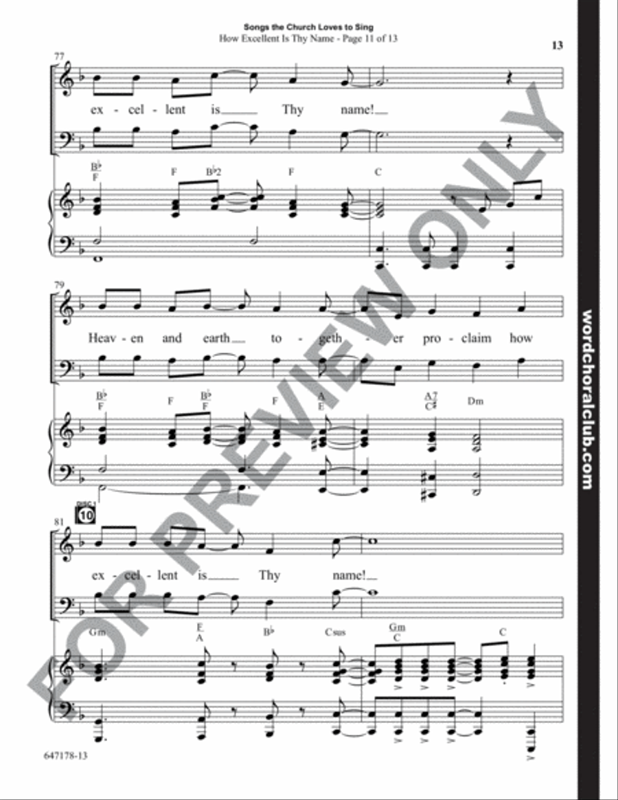 Songs the Church Loves to Sing - Choral Book 4-Part scores gallery preview page 14