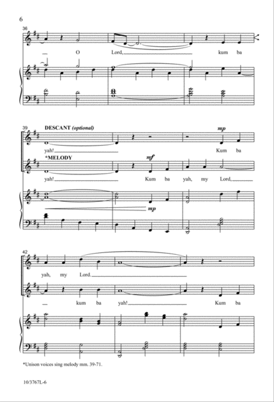 God Is Calling Us Unison Choir scores gallery preview page 6