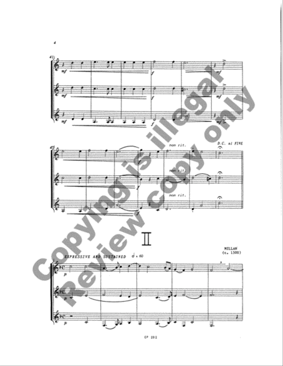 Trios from the Spanish Renaissance Clarinet scores gallery preview page 9