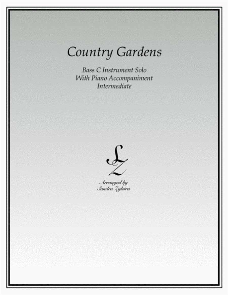 Country Gardens (bass C instrument solo) Small Ensemble scores gallery preview page 1
