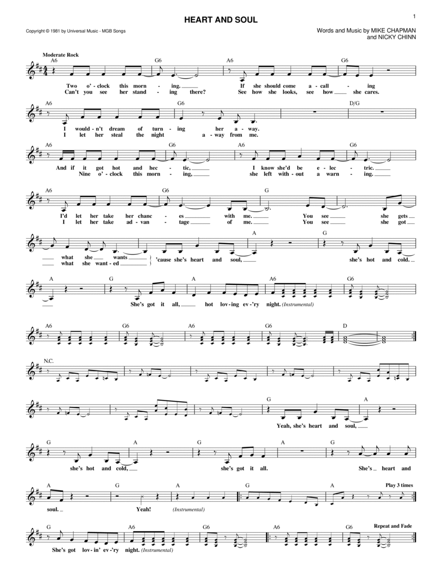Heart And Soul Piano scores gallery preview page 1