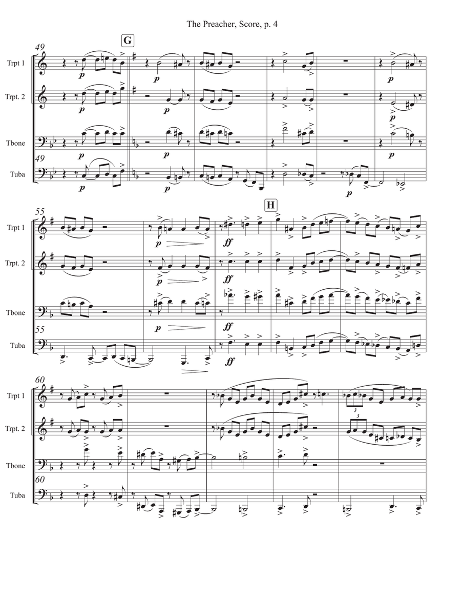 The Preacher Brass Ensemble scores gallery preview page 4