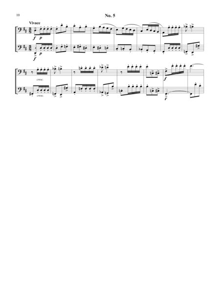 Five Duos from Op. 53 for Two Euphoniums by Reinhold Moritzovich Gliere Brass Duet - Sheet Music