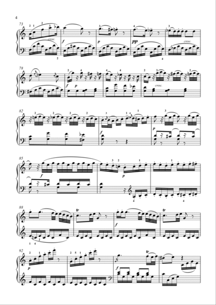 Mozart-Piano Sonata No.10 in C major, K.330 Piano Solo scores gallery preview page 5