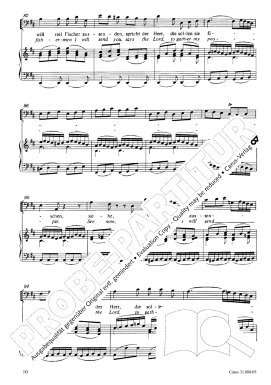 See now, as fishermen I will send you (Siehe, ich will viel Fischer aussenden) 4-Part scores gallery preview page 11