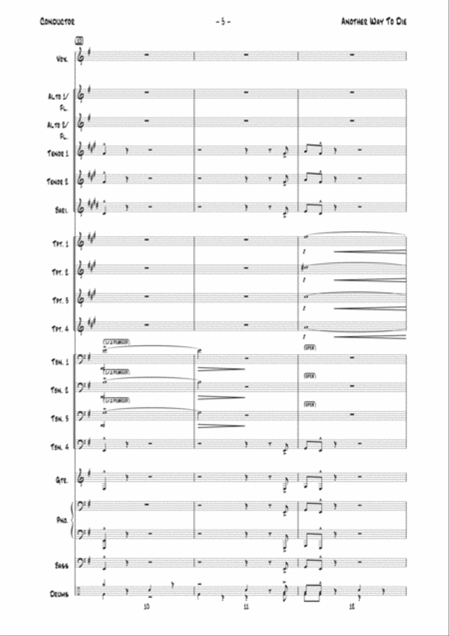Another Way To Die Jazz Ensemble scores gallery preview page 5
