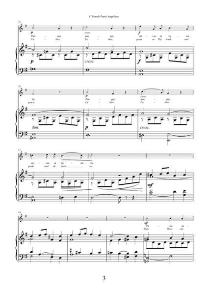 Panis Angelicus (in G major) by Cesar Franck for voice and piano