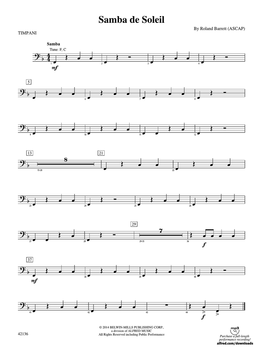 Samba de Soleil: Timpani