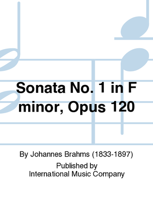 Book cover for Sonata No. 1 In F Minor, Opus 120