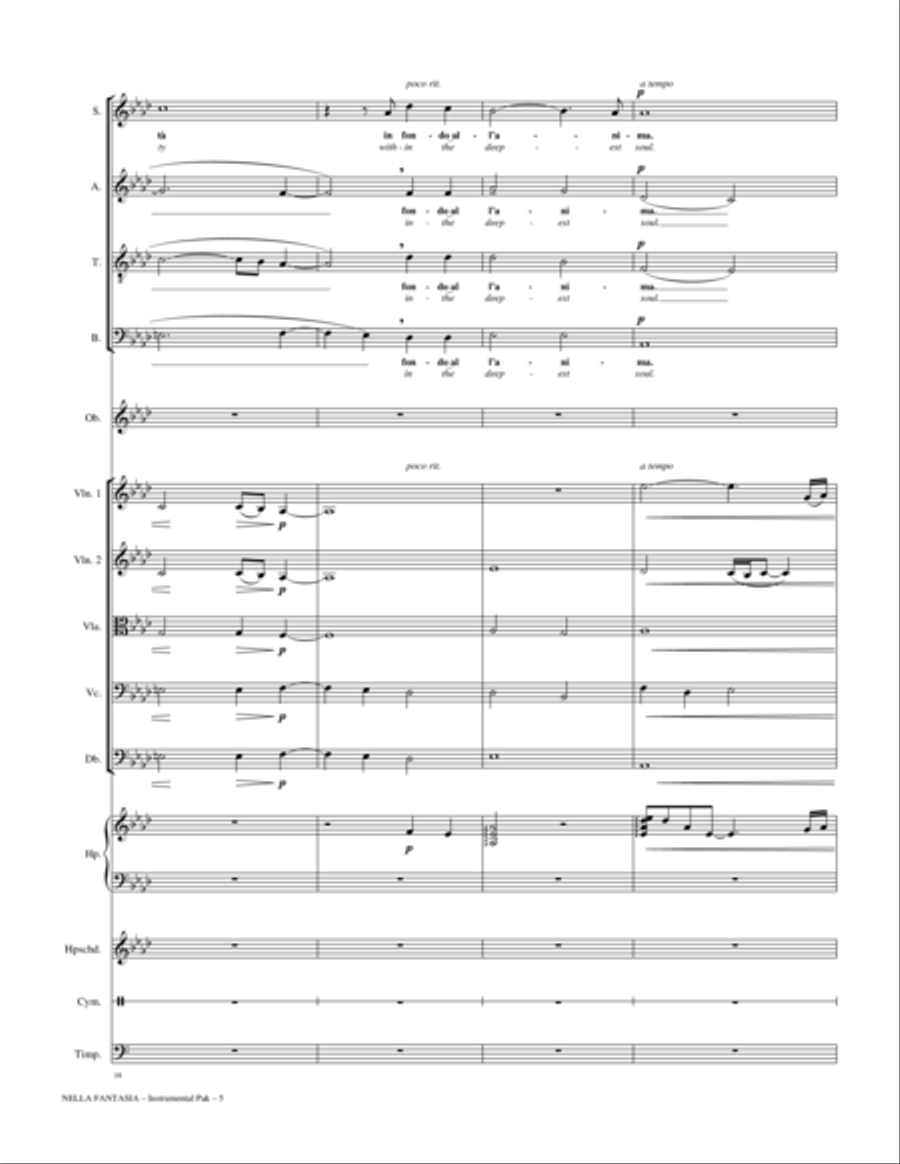 Nella Fantasia (In My Fantasy) (arr. Audrey Snyder) - Full Score Choir scores gallery preview page 5