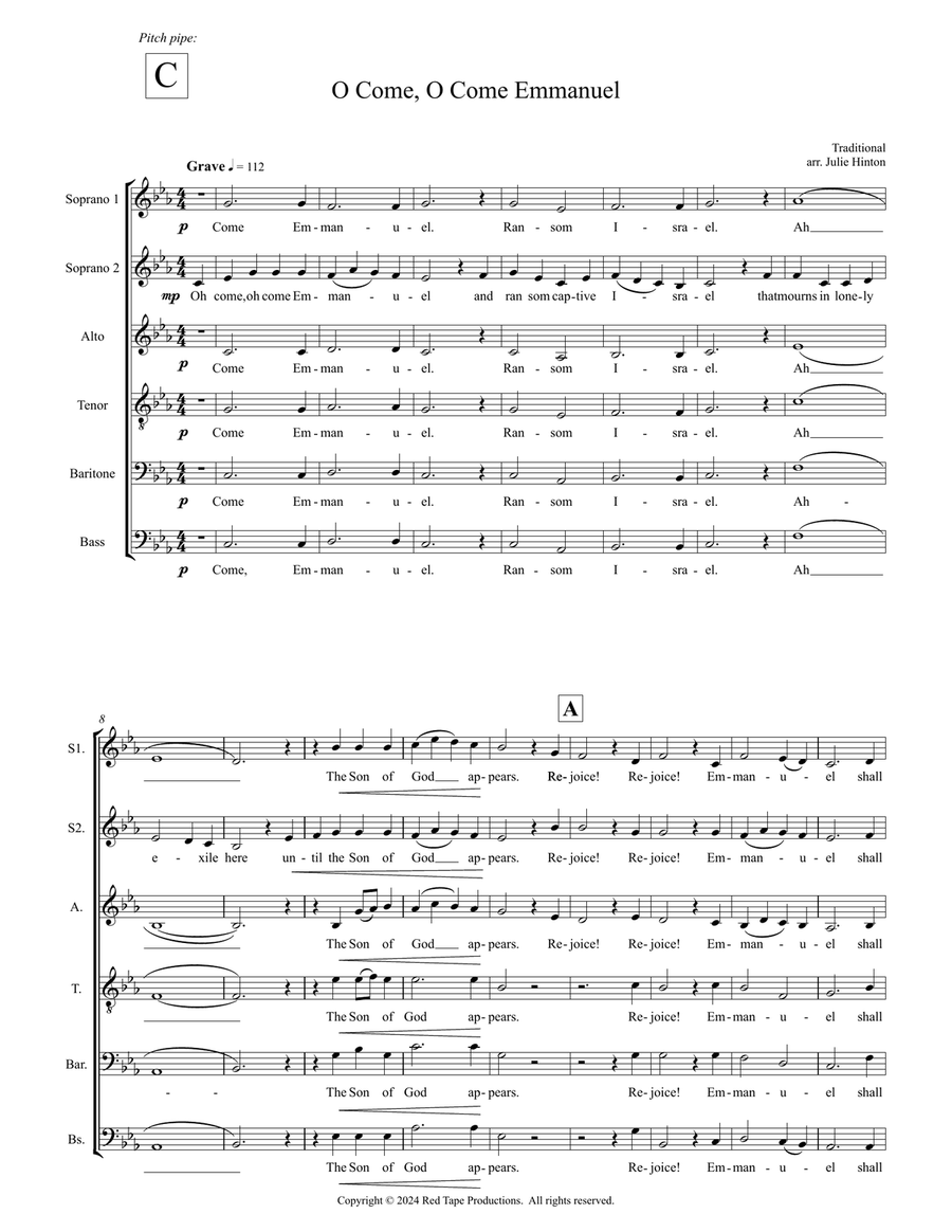 O Come, O Come Emmanuel Divisi scores gallery preview page 2