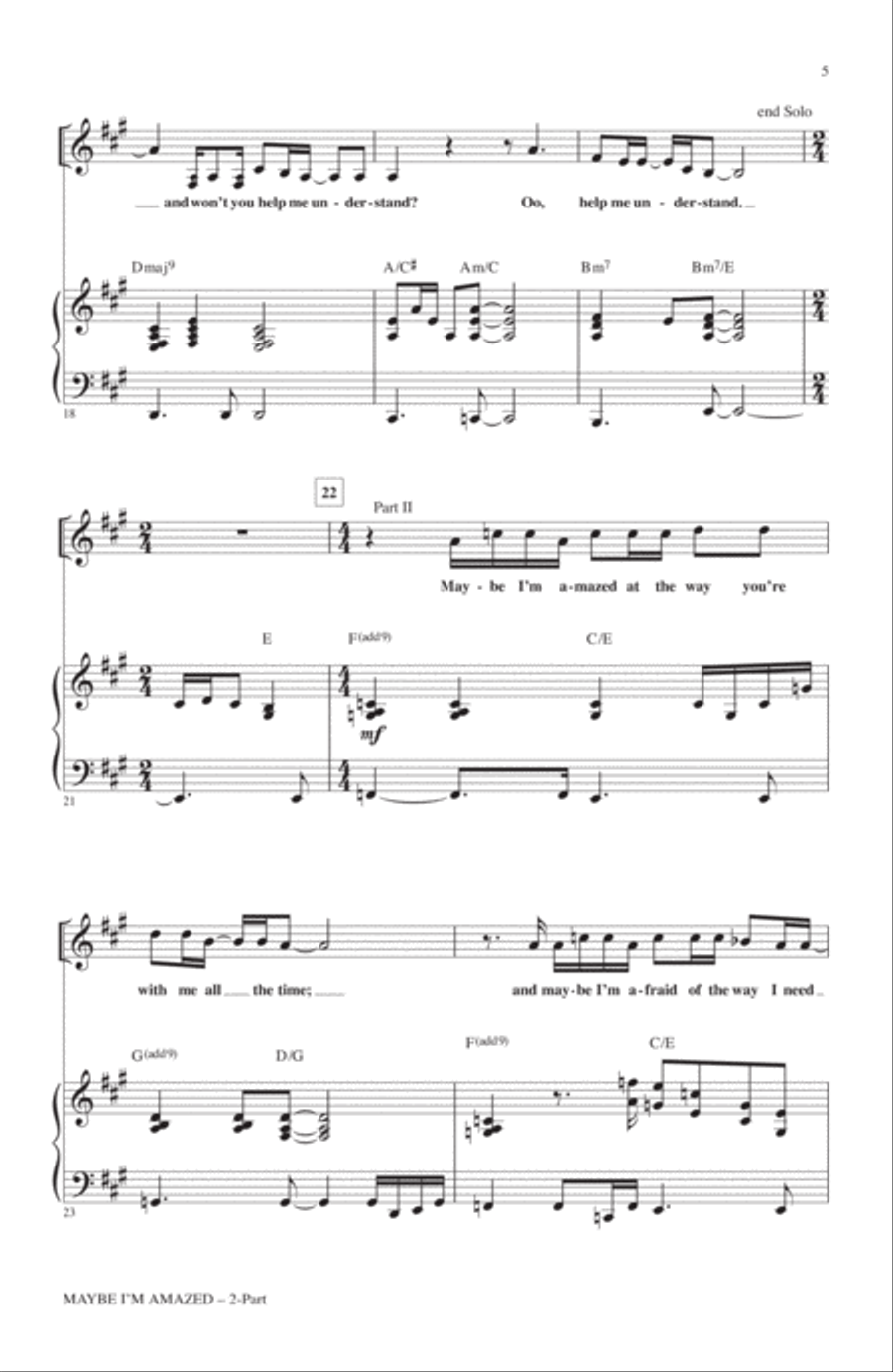 Maybe I'm Amazed 2-Part scores gallery preview page 4