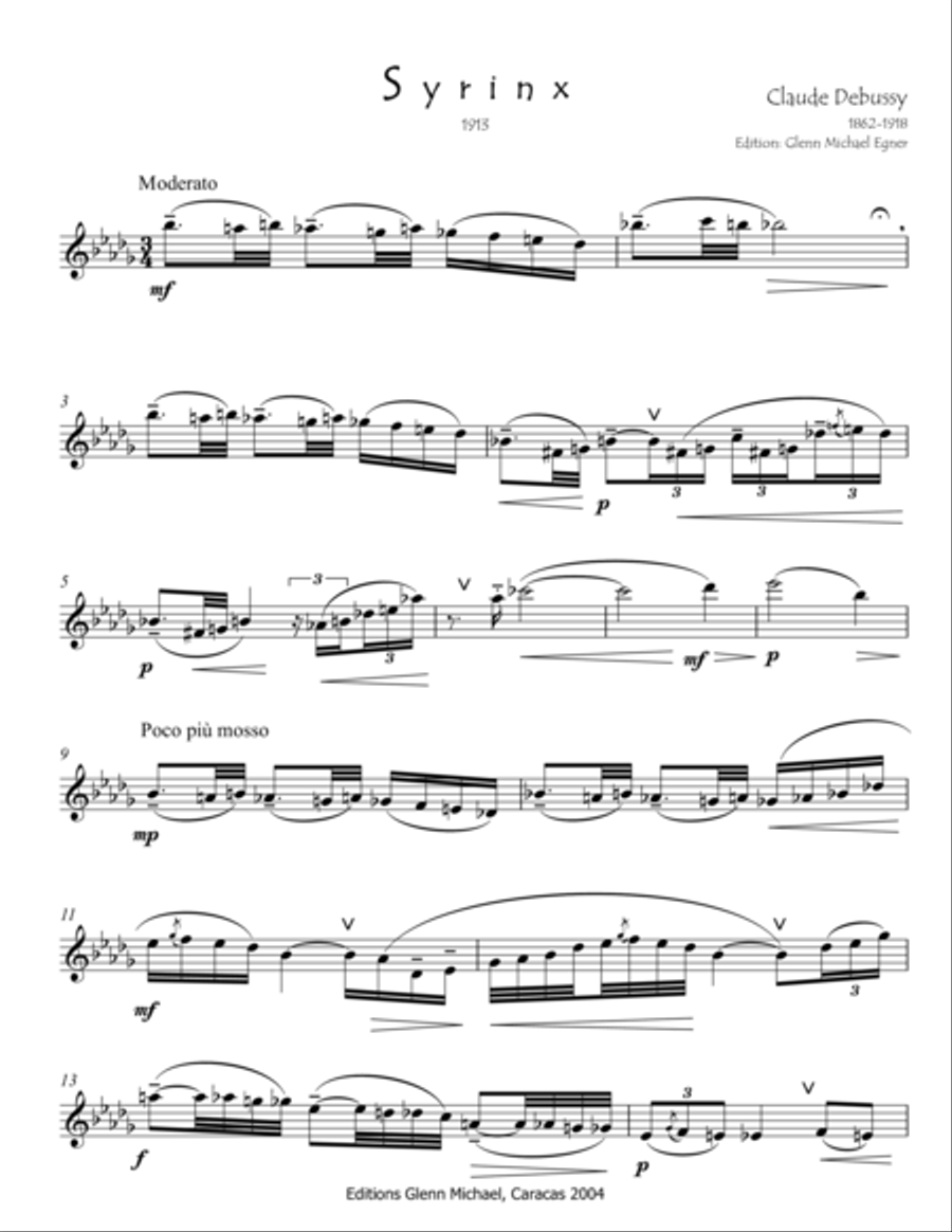 Syrinx for Solo Flute Flute Solo scores gallery preview page 2