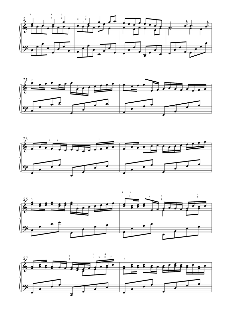 Canon in C major Piano Solo scores gallery preview page 2
