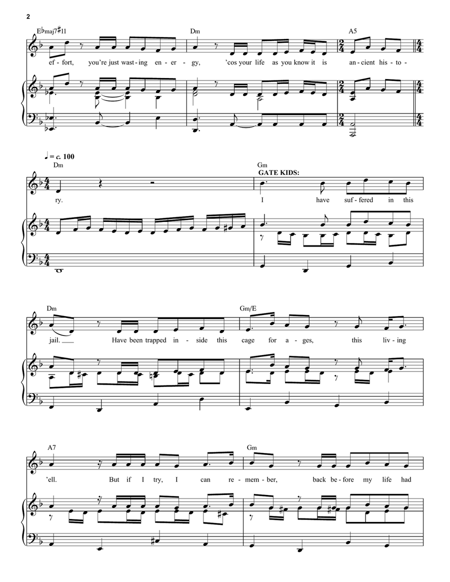 School Song (from the Netflix movie Matilda The Musical) Voice scores gallery preview page 2