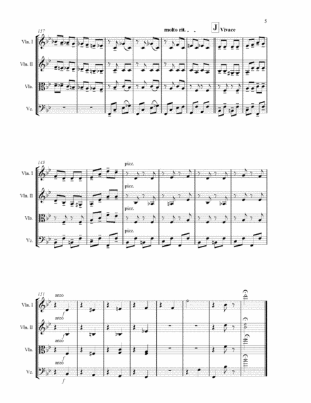 Pizzicato Arabesque by G Fanchetti arranged for string quartet with score & parts image number null
