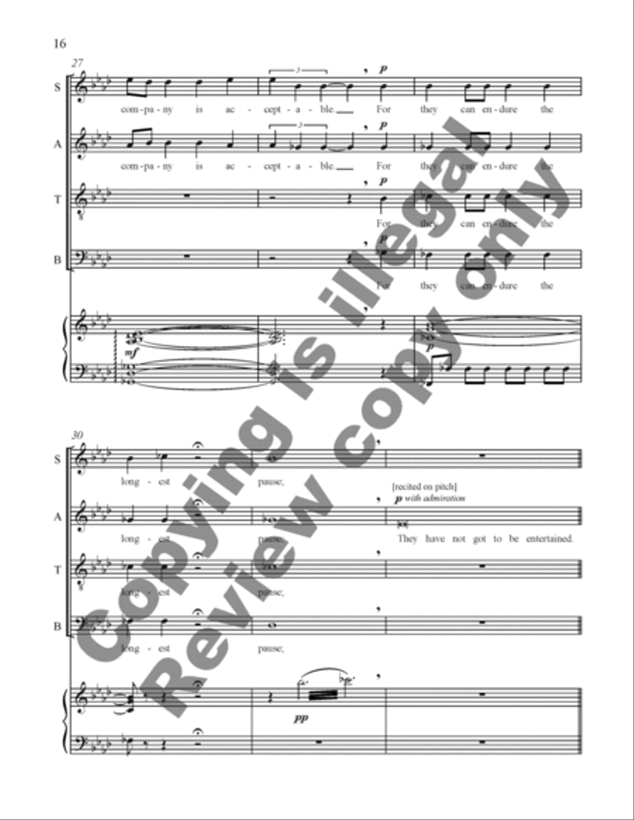 To Love This Earth: II. The Creatures 4-Part scores gallery preview page 30